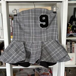 Anthropologie Black and White Plaid Tank Top